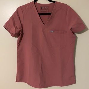 Figs Mauve Scrub Top